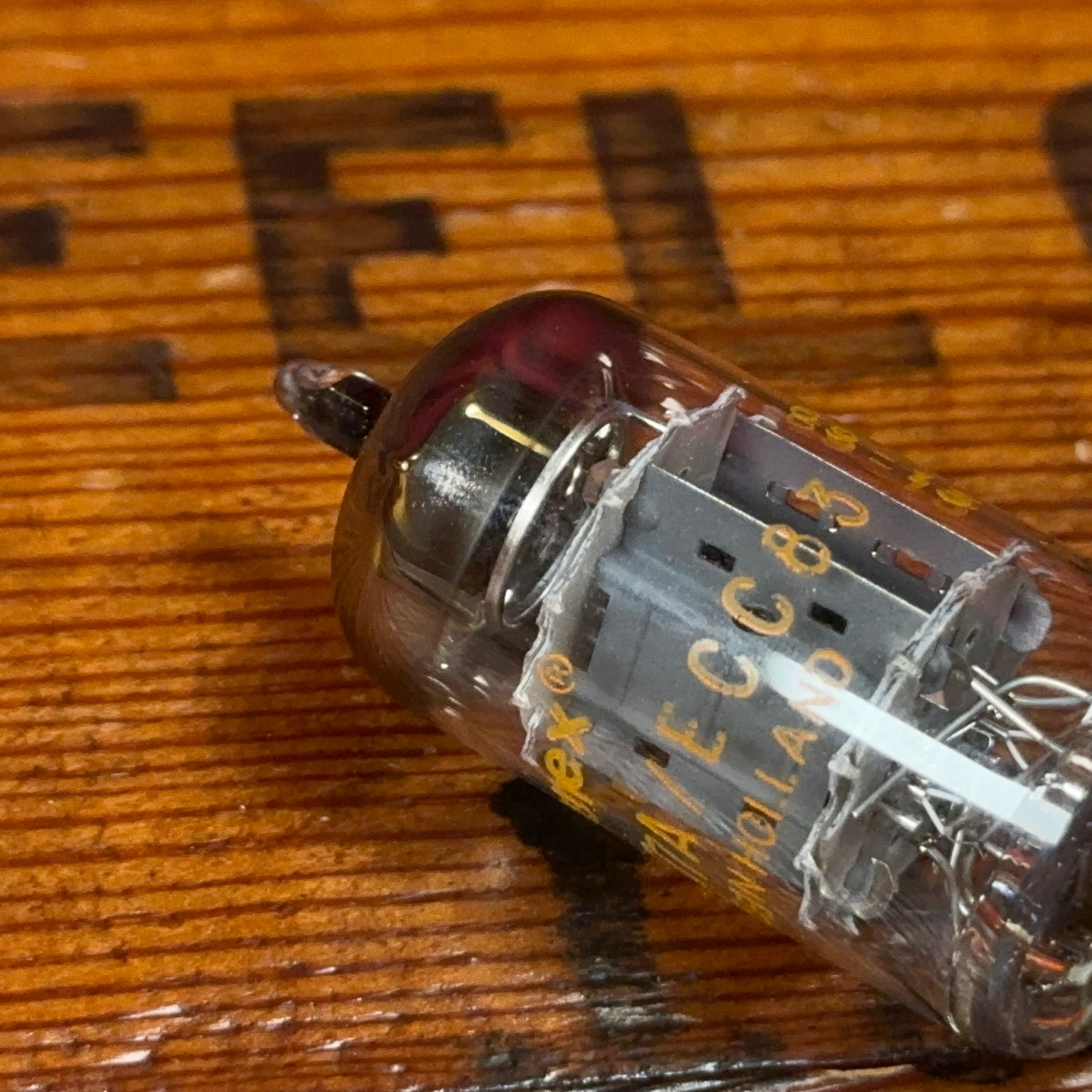 Vintage Amperex 12AX7A Preamp Tube 12AX7 ECC83 Valve Orange Globe #277