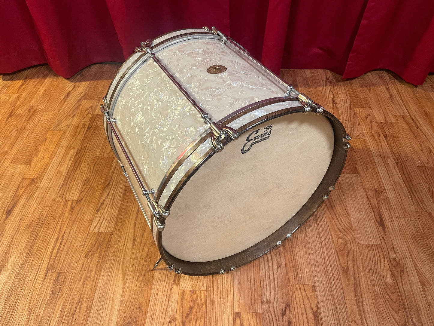 1920s Ludwig 12x16 Bass Drum White Marine Pearl