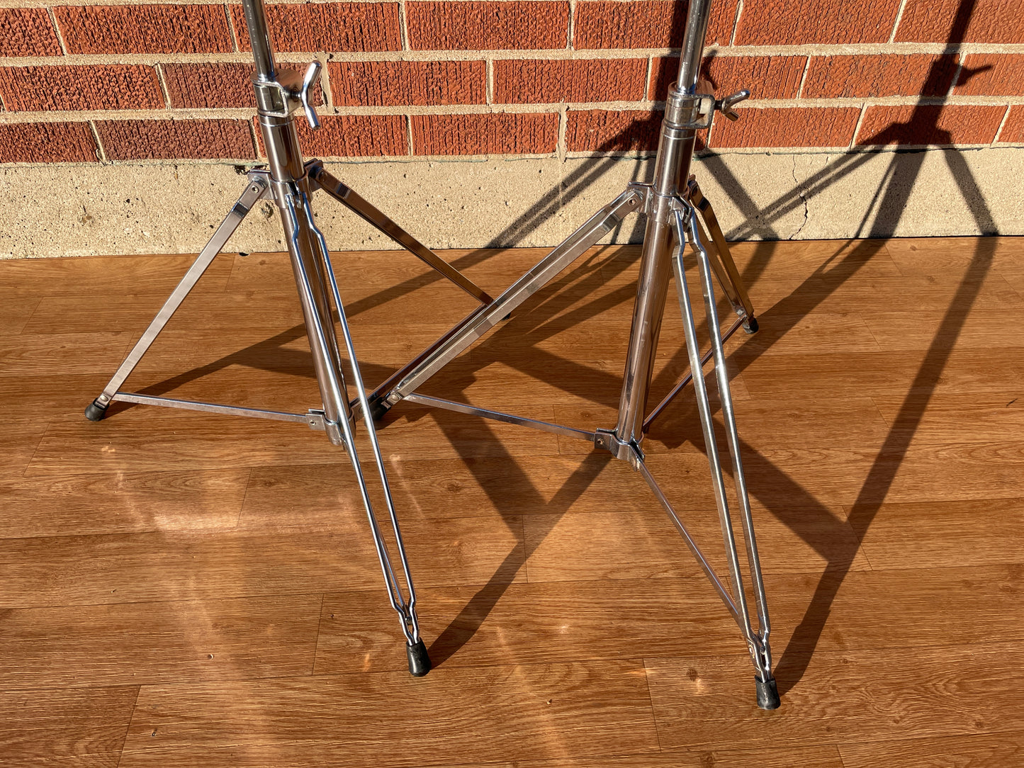 1970s Rogers Samson II 48-0512 Floor Cymbal Stand Pair Swiv-O-Matic