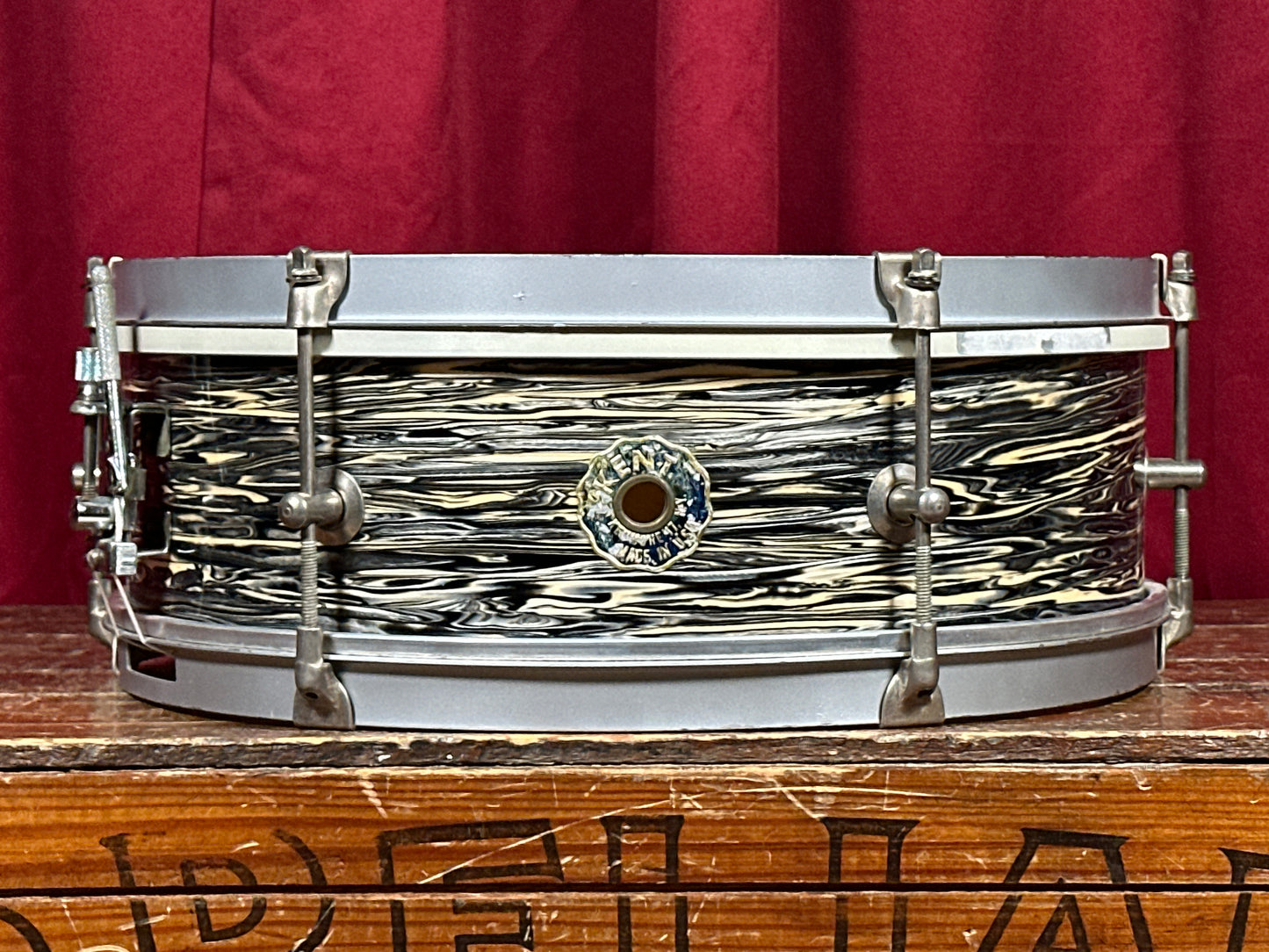 1960s Kent 5x14 Single Tension No. 191P Snare Drum Black Oyster Pearl
