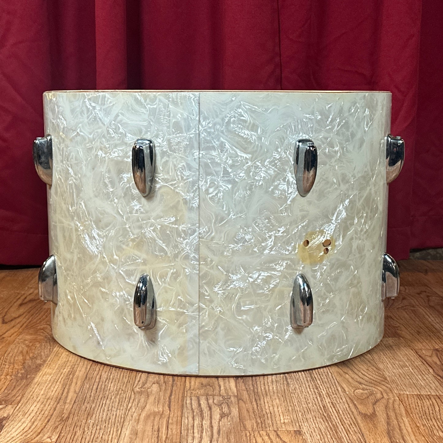 1960s Slingerland 14x20 Bass Drum Shell White Marine Pearl