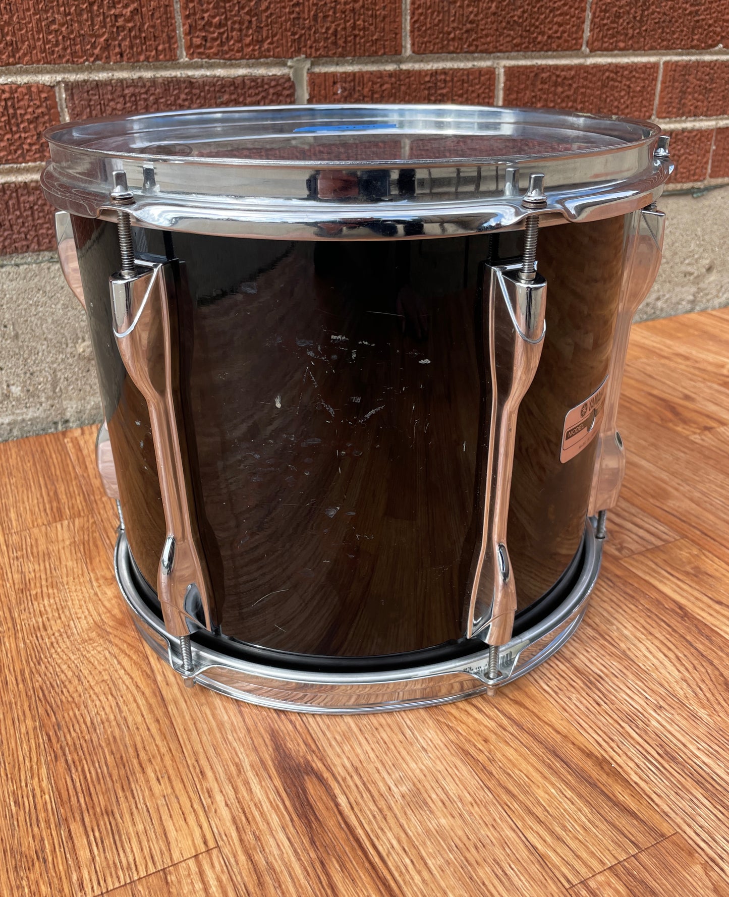 1980s Yamaha Recording Custom 10x12 Tom Drum Piano Black 12x10