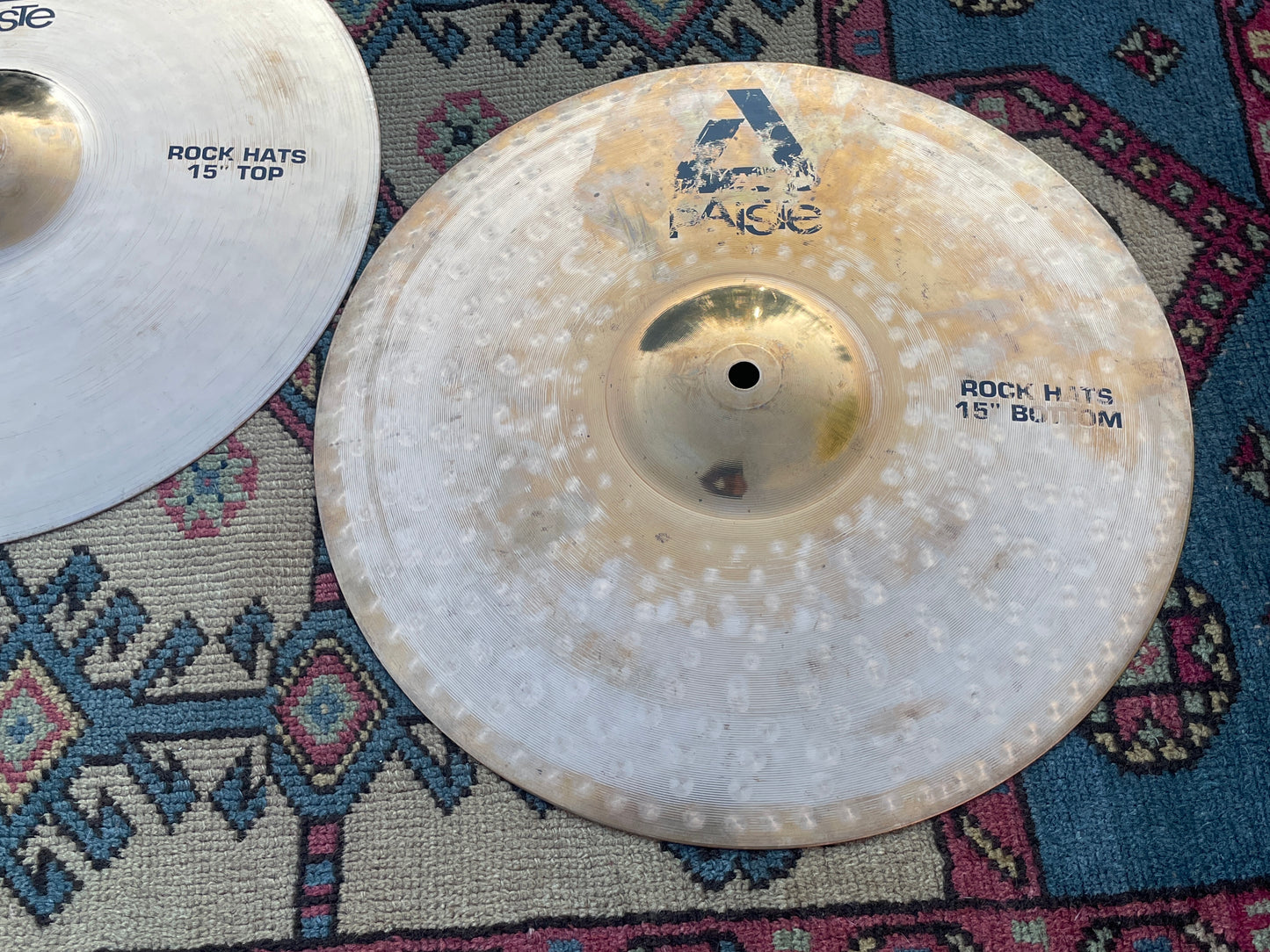 15" Paiste Alpha Rock Hats Hi-Hat Cymbal Pair 1141g/1575g *Video Demo*