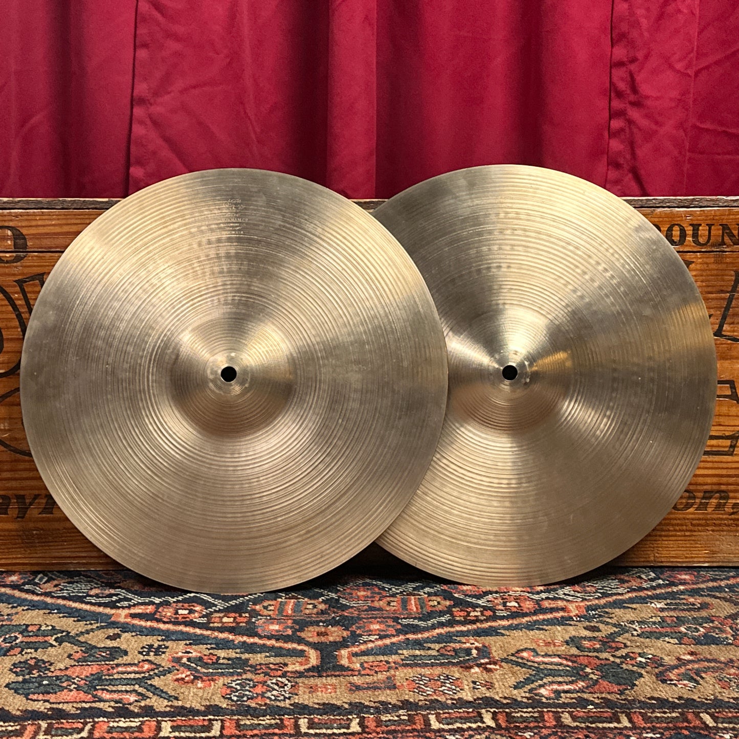 14" Zildjian A 1970s New Beat Hi-Hat Cymbal Pair 990g/1386g Hollow Logo *Video Demo*
