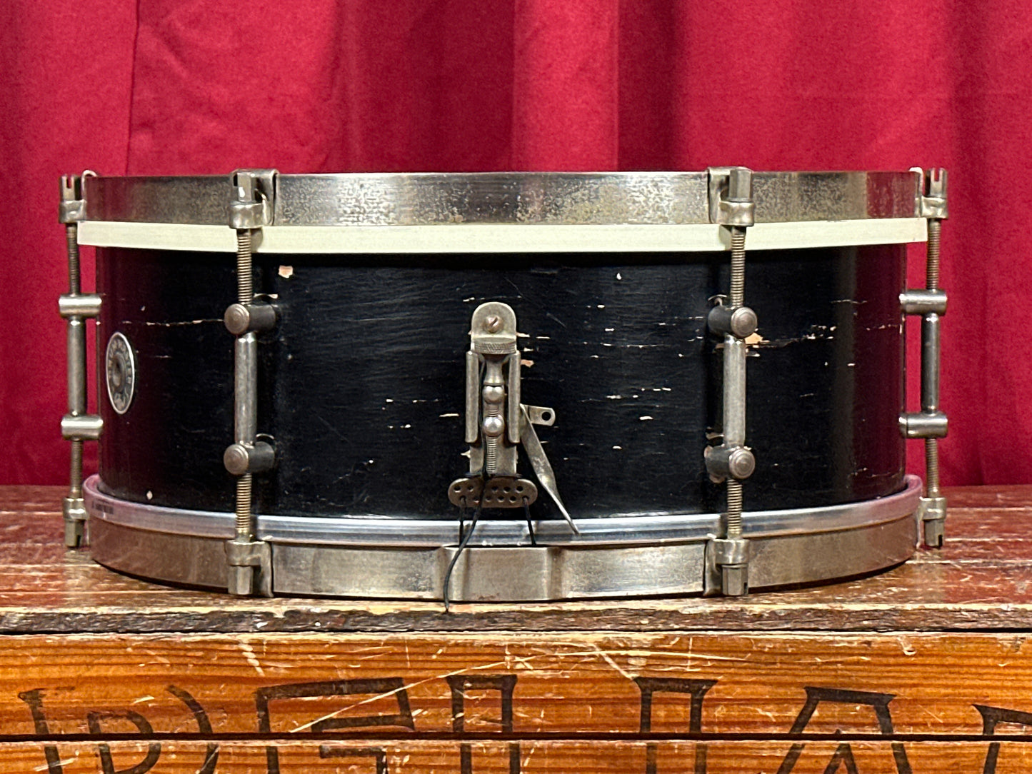 1940s Drum Master 5.5x13 Vintage Sears Roebuck Snare Drum Black