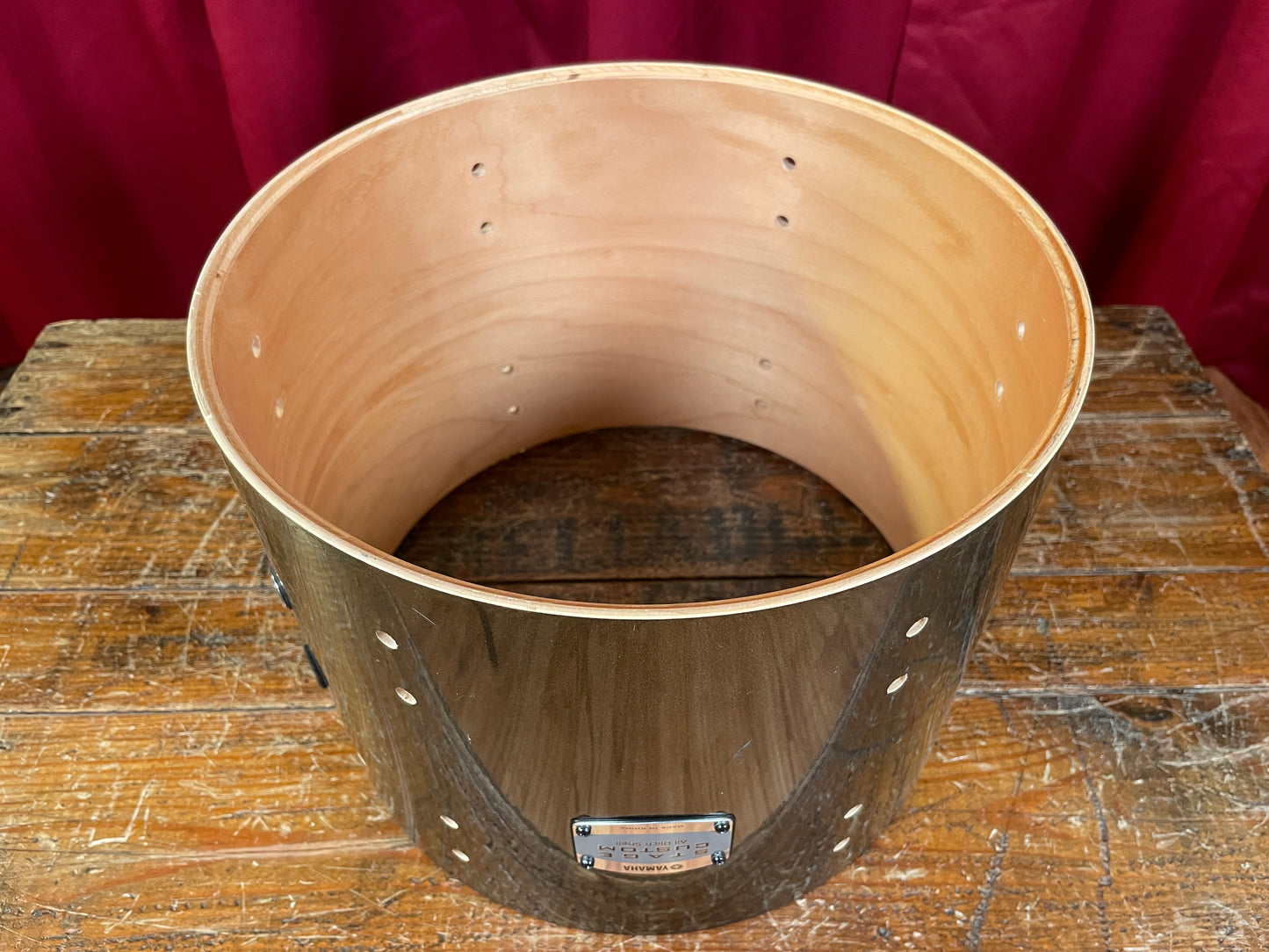 2009 Yamaha Stage Custom 9x12 Tom Drum Shell Dark Silver Metallic BTT612U