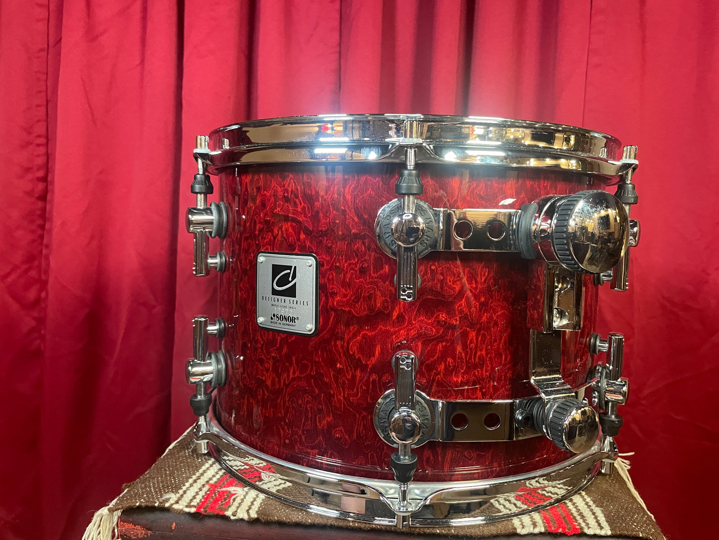 Sonor Designer Series 13" Maple Light Tom Single Stain Red 9x13 13x9