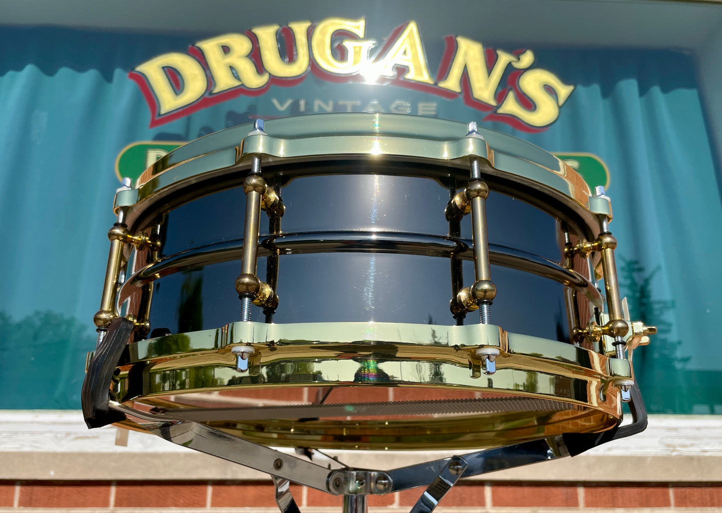 Ludwig 5x14 Tube Lug Black Beauty Snare Drum w/ Brass Hardware LB416BT