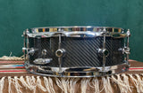 Spaun 5x14 Carbon Fiber Snare Drum w/ Trick GS007 Multi-Step Throw-Off