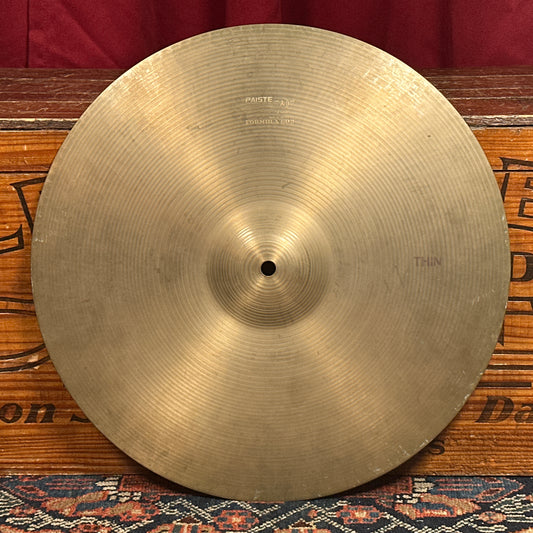 16" Paiste Pre-Serial 1960s Formula 602 Thin Crash Cymbal 1022g *Video Demo*