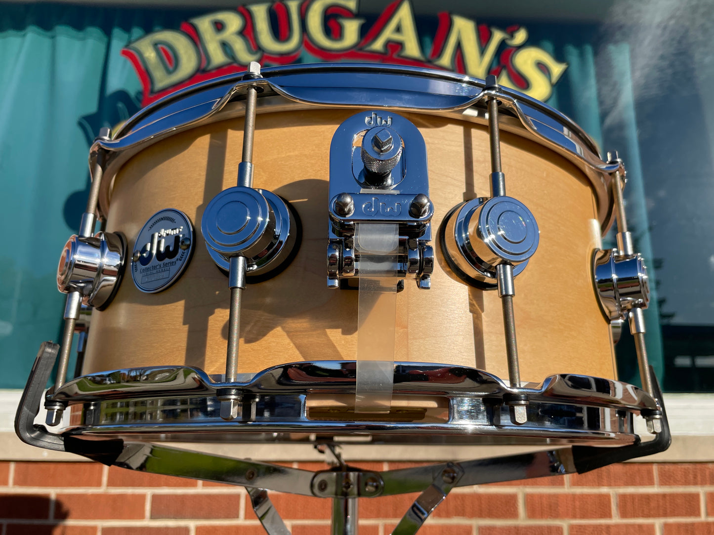 DW Collector's Series Maple Standard 6x14 Snare Natural Satin Oil Drum Workshop