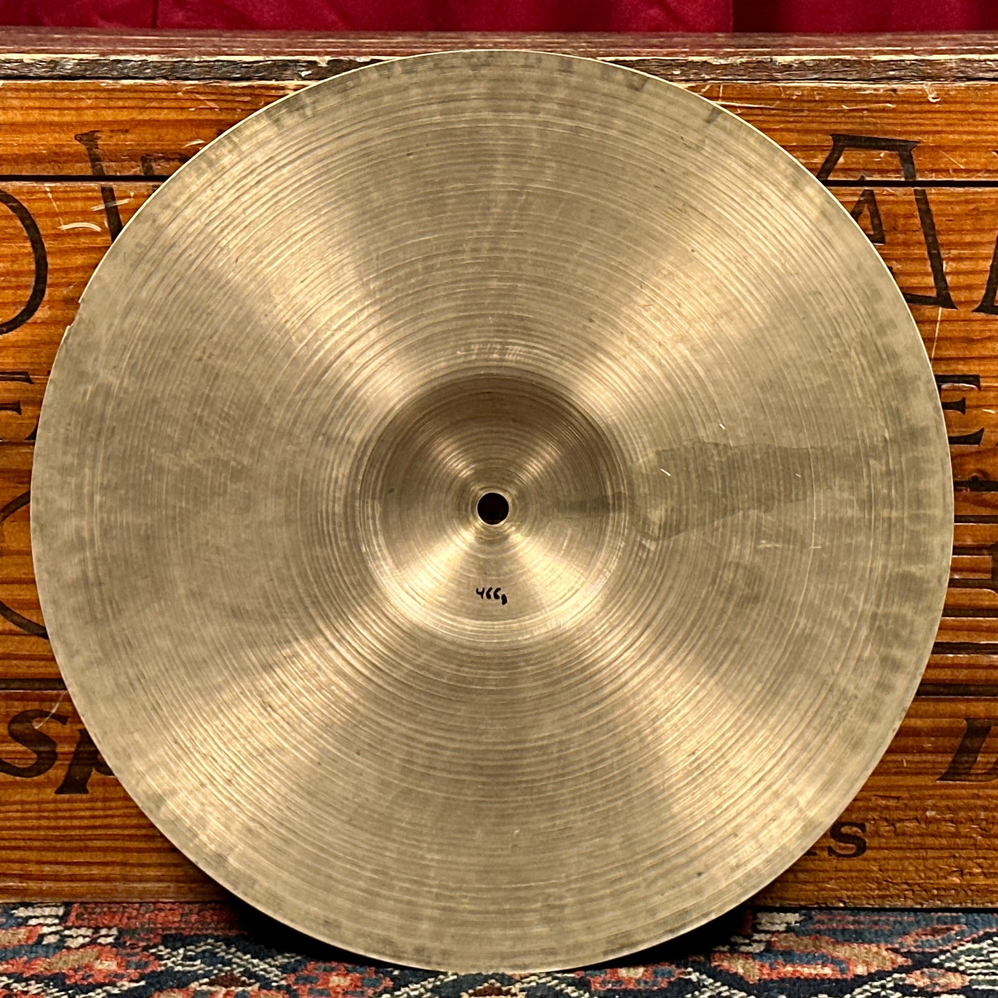 13" Zildjian A 1940s-50s Trans Stamp THIN Hi-Hat Cymbal Pair 466g/472g