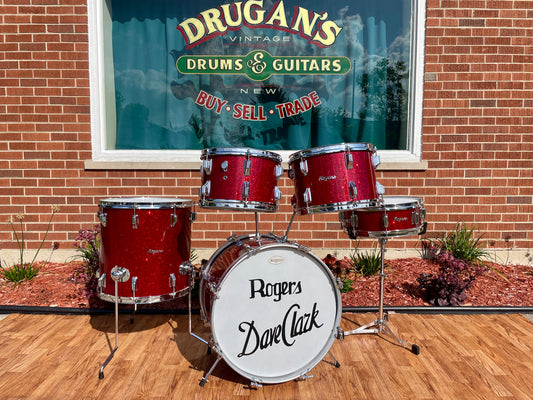 Rogers Dave Clark Tribute Drum Set Red Sparkle 20/12/13/16/5x14