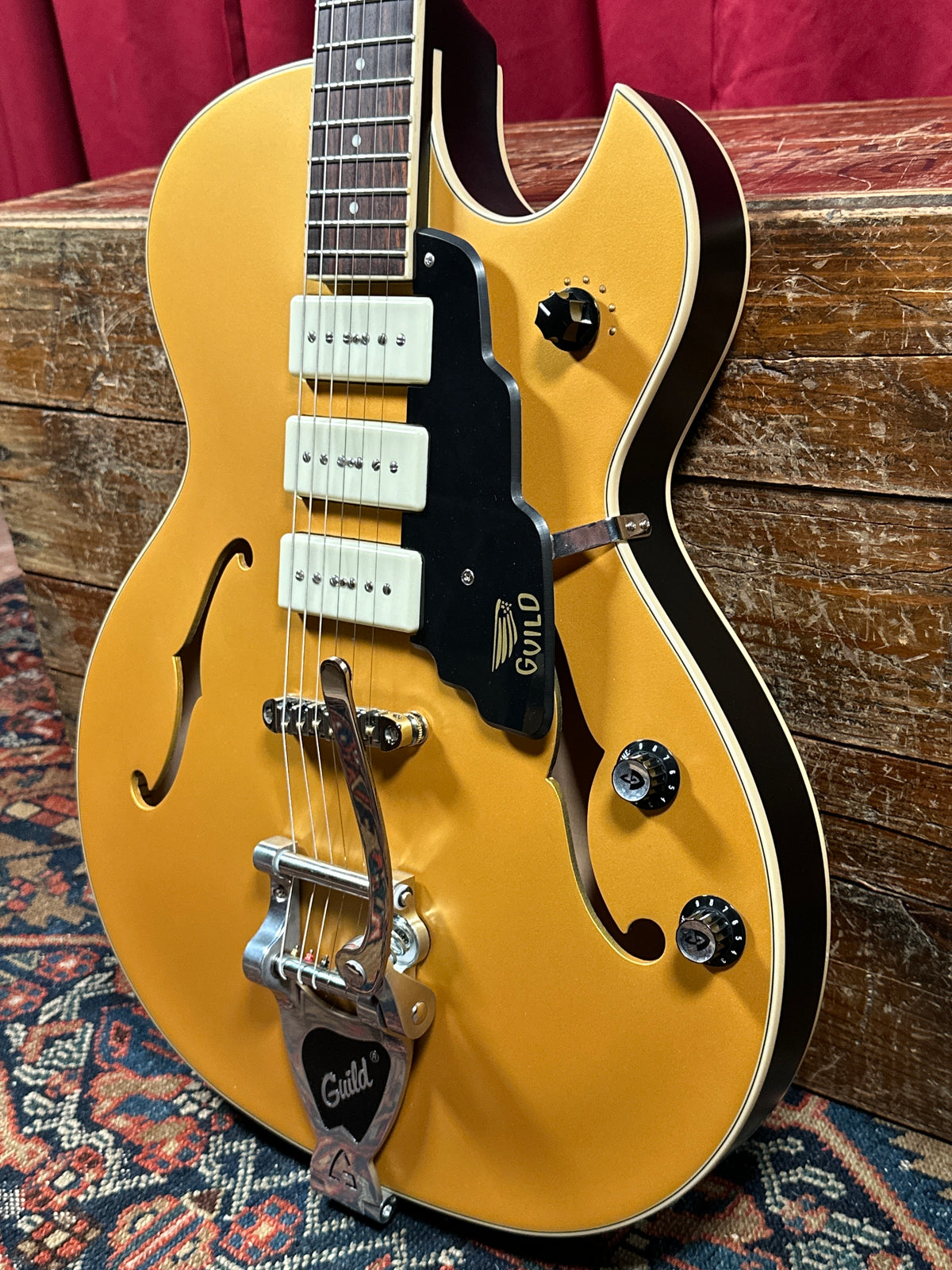 Guild Starfire I Jet 90 Electric Guitar Satin Gold