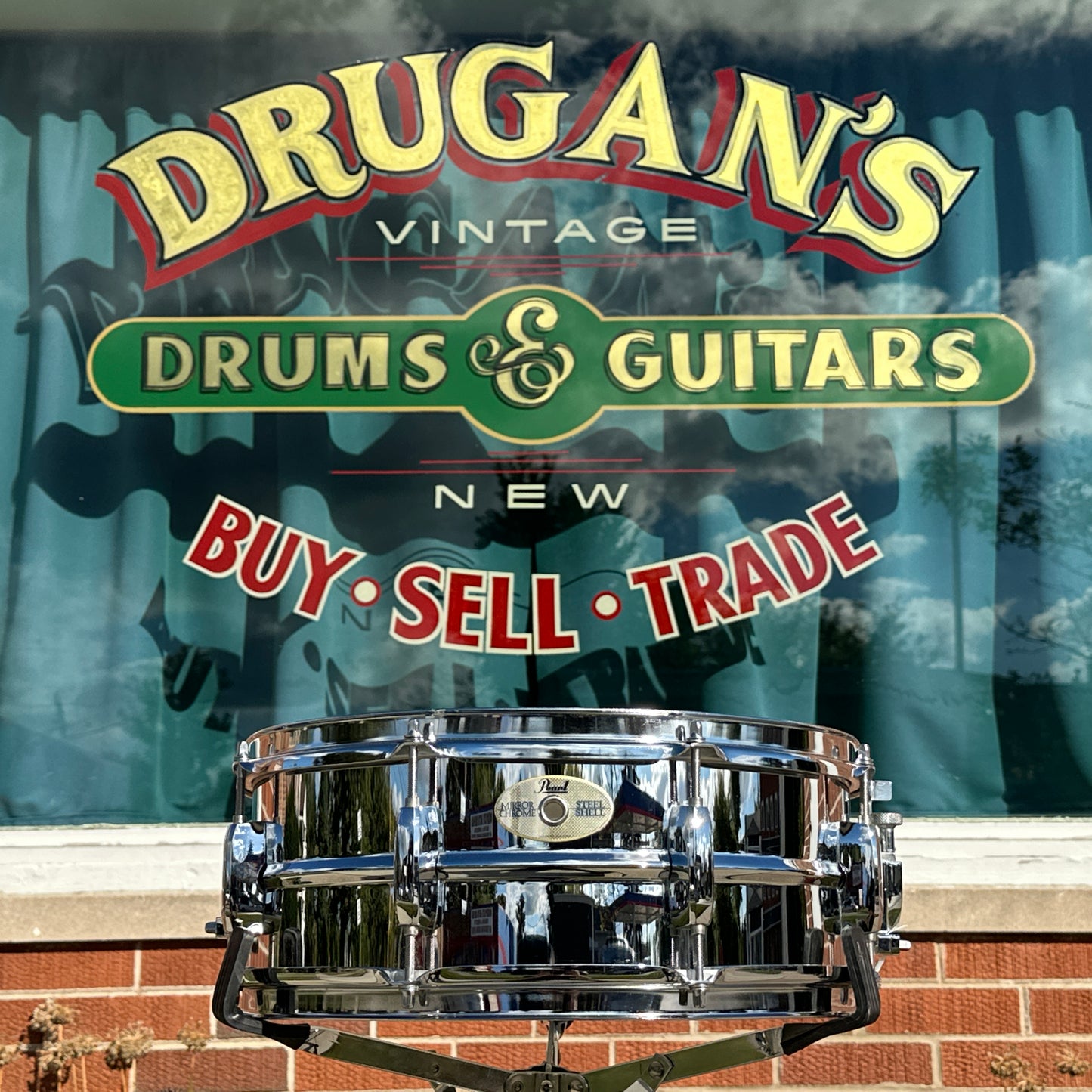 2000s Pearl Standard Steel 5.5x14 Snare Drum Mirror Chrome SS1455