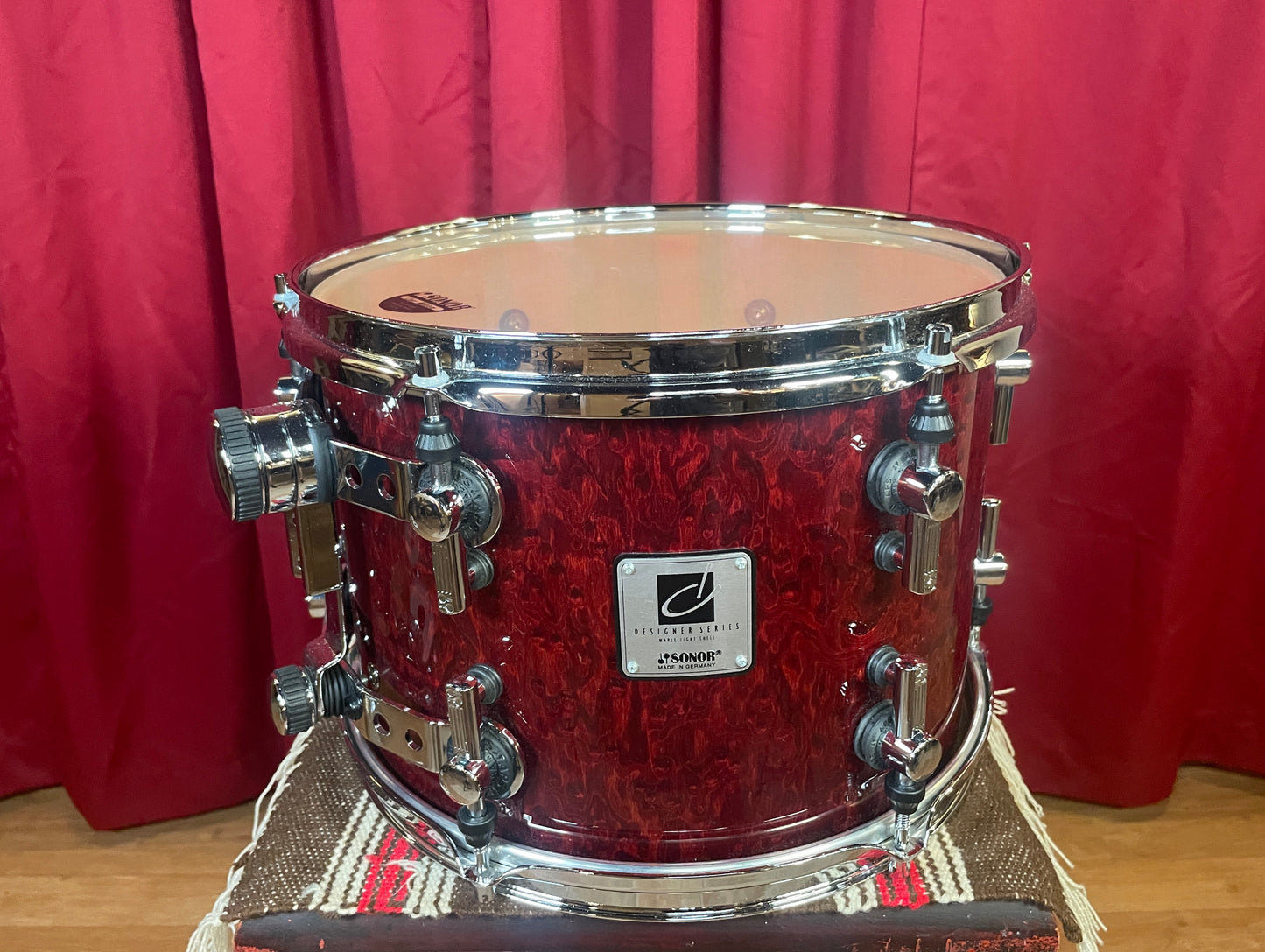 Sonor Designer Series 13" Maple Light Tom Single Stain Red 9x13 13x9