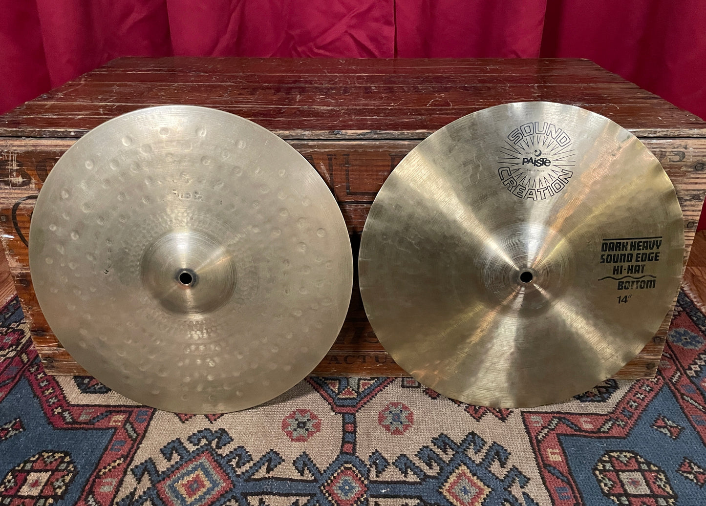 14" Paiste Sound Creation Dark Heavy Sound Edge Hi-Hat Cymbal Pair 1163g/1259g *Video Demo*