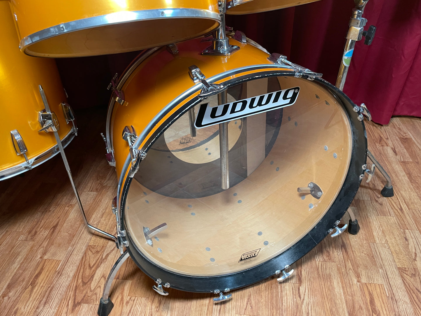 1979 Ludwig Concert Tom Drum Set Gold Silk 24/13/14/15/18