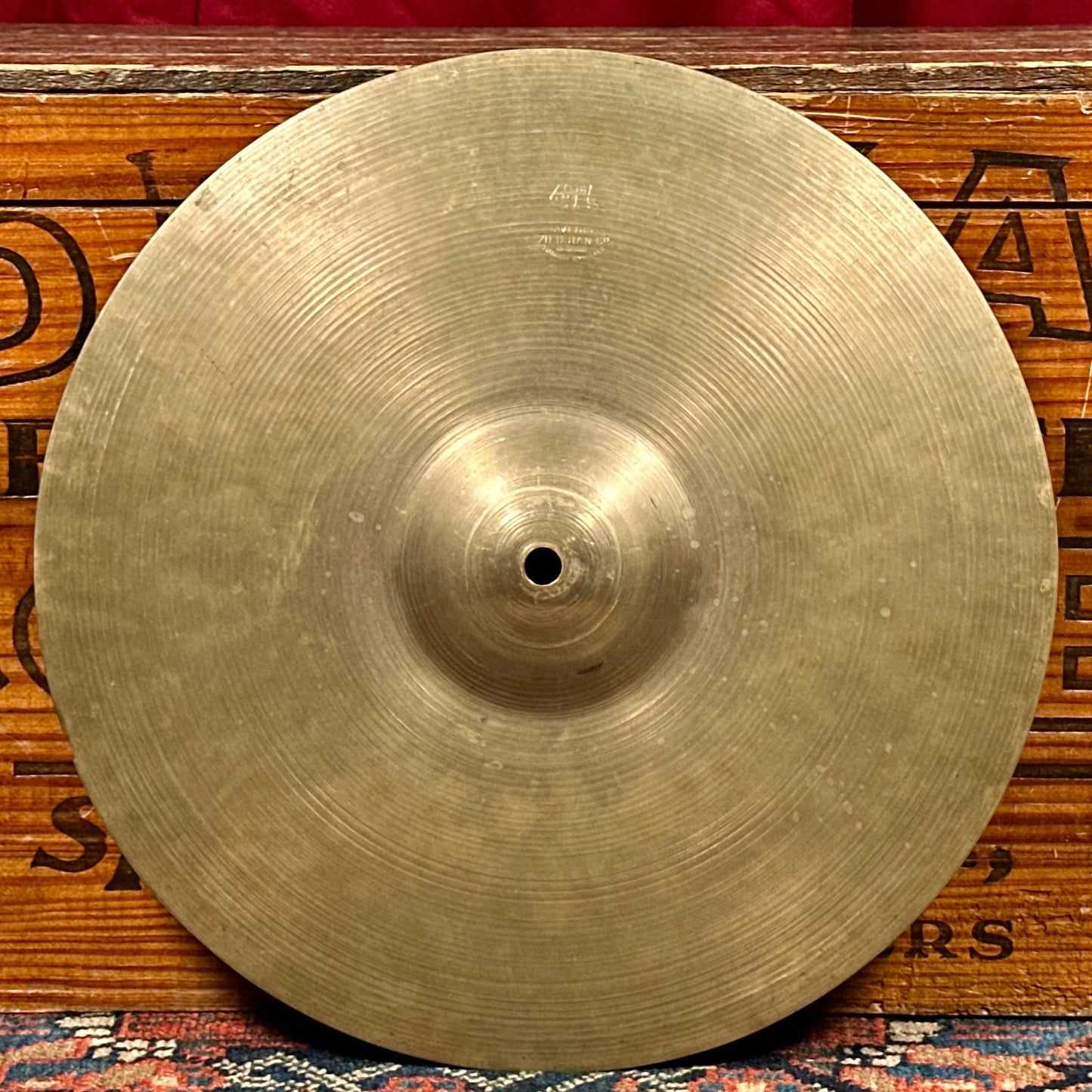 13" Zildjian A 1940s-50s Trans Stamp THIN Hi-Hat Cymbal Pair 466g/472g