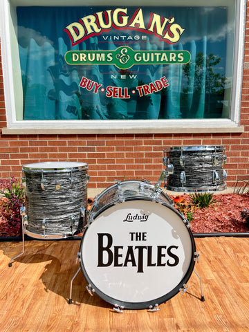1960s Ludwig Super Classic Drum Set Oyster Black Pearl 13/16/22 Ringo Starr The Beatles