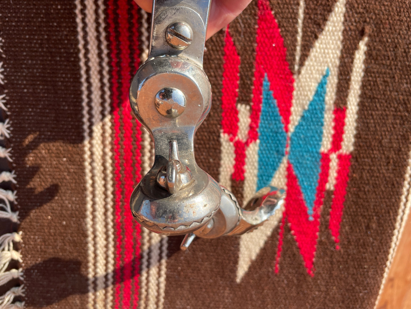 Leedy No. 7714 Rail Shell Mount Double Link Ratchet Tom Holder Nickel