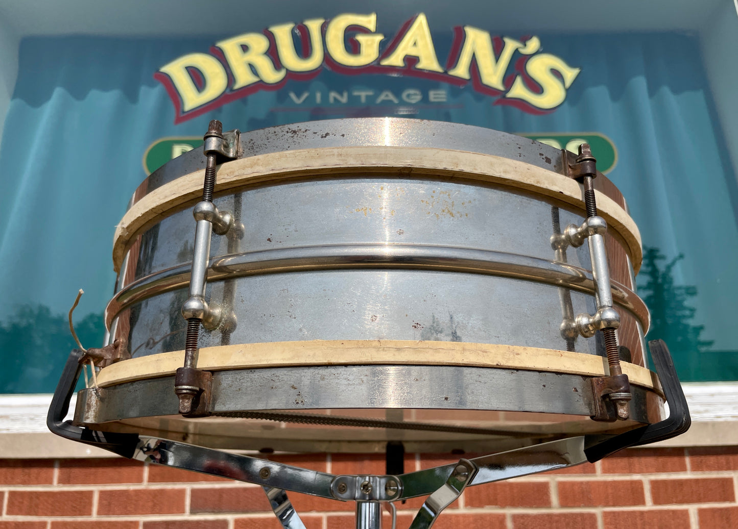 1920s Ludwig Universal 5x15 Snare Drum 2pc Shell NOB *Video Demo*