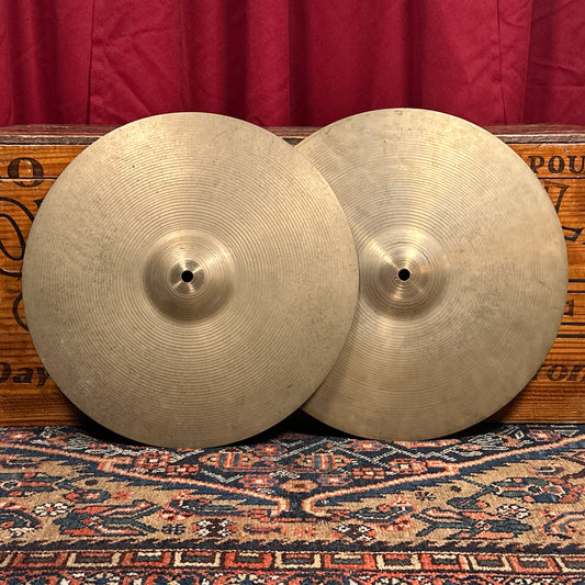 14" Paiste Formula 602 Pre-Serial 1960s Hi-Hat Cymbal Pair 784g/882g *Video Demo*