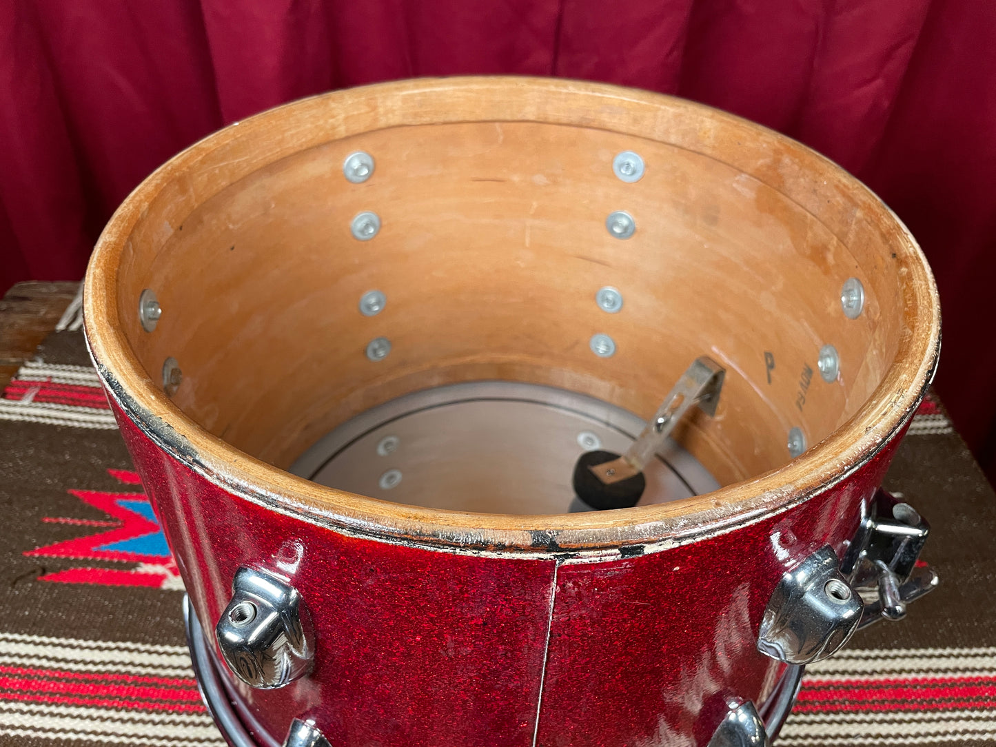 1964 Slingerland 9x13 Tom Red Sparkle 13x9