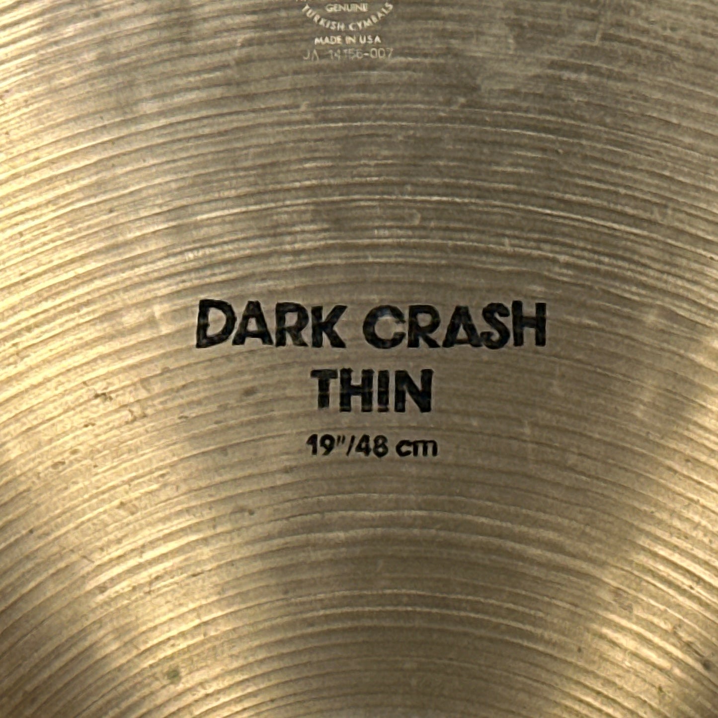 19" Zildjian K Dark Crash Thin Cymbal 1692g *Video Demo*