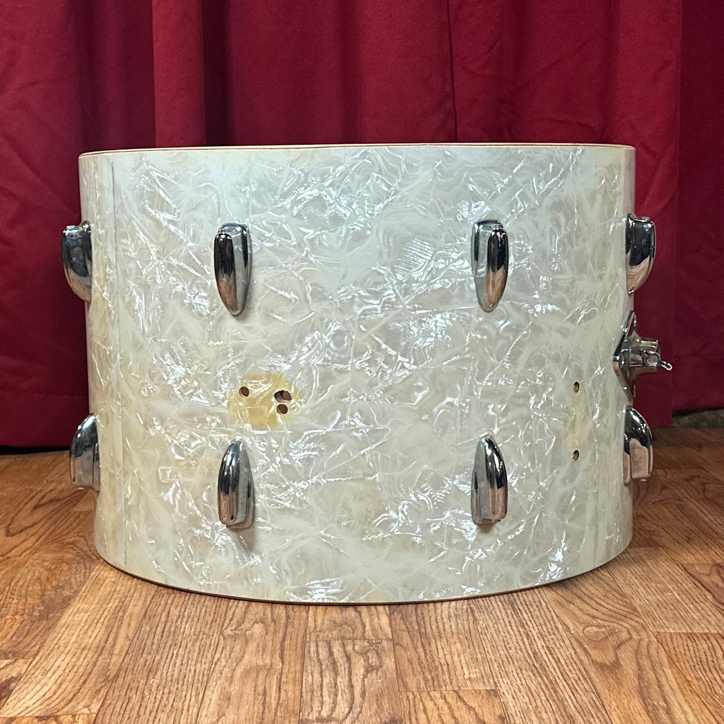 1960s Slingerland 14x20 Bass Drum Shell White Marine Pearl