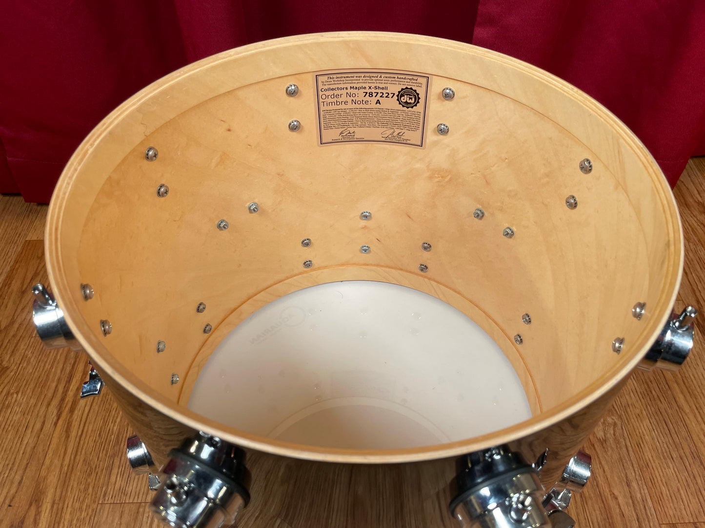 DW Collectors Maple 12x14 Floor Tom Drum Piano Black X-Shell Drum Workshop