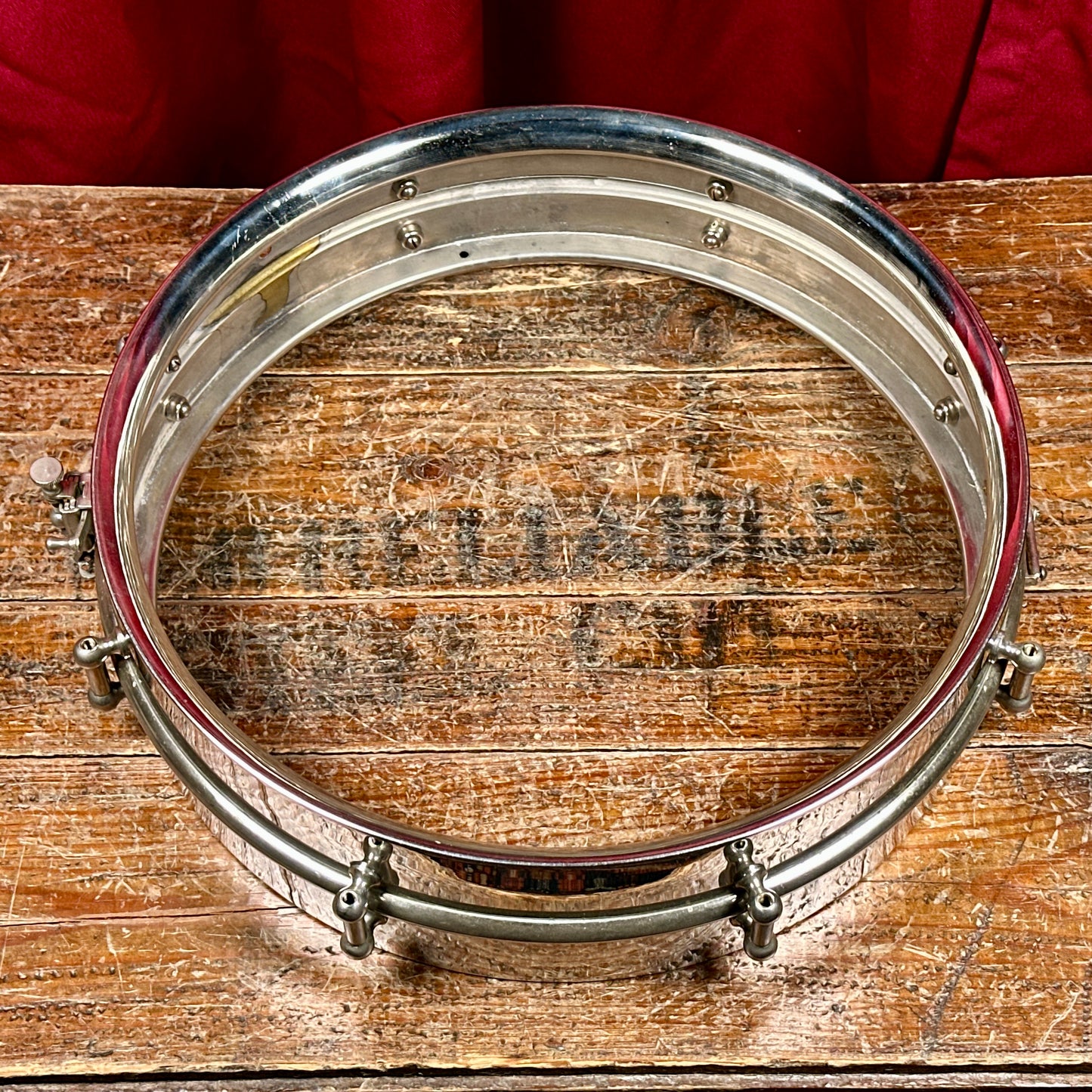 1920s Ludwig 4x14 Dance Model Universal 2-Pc. Nickel Over Brass Shell Snare Drum