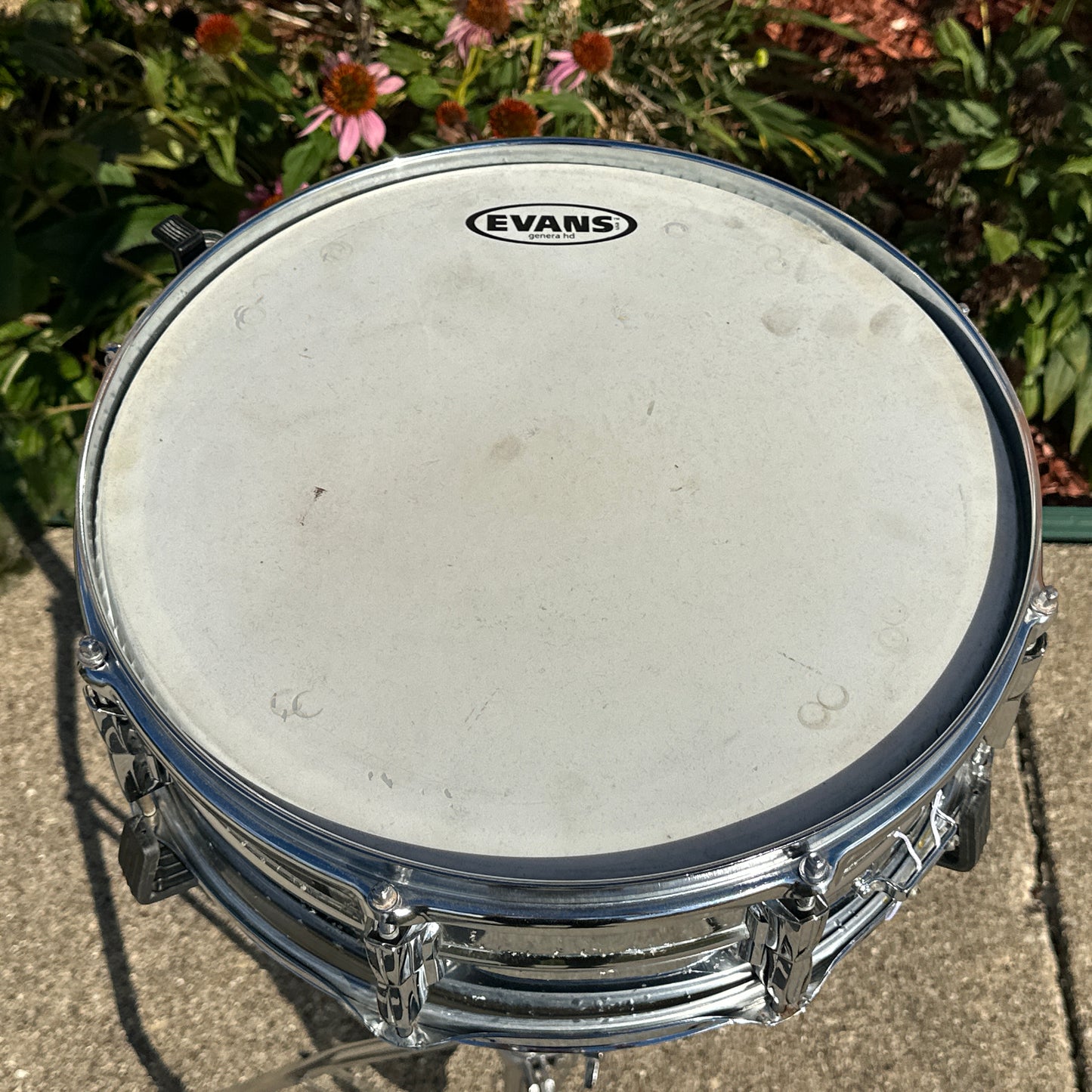 1970s Premier 5x14 PD6021 Chrome Over Aluminum Snare Drum
