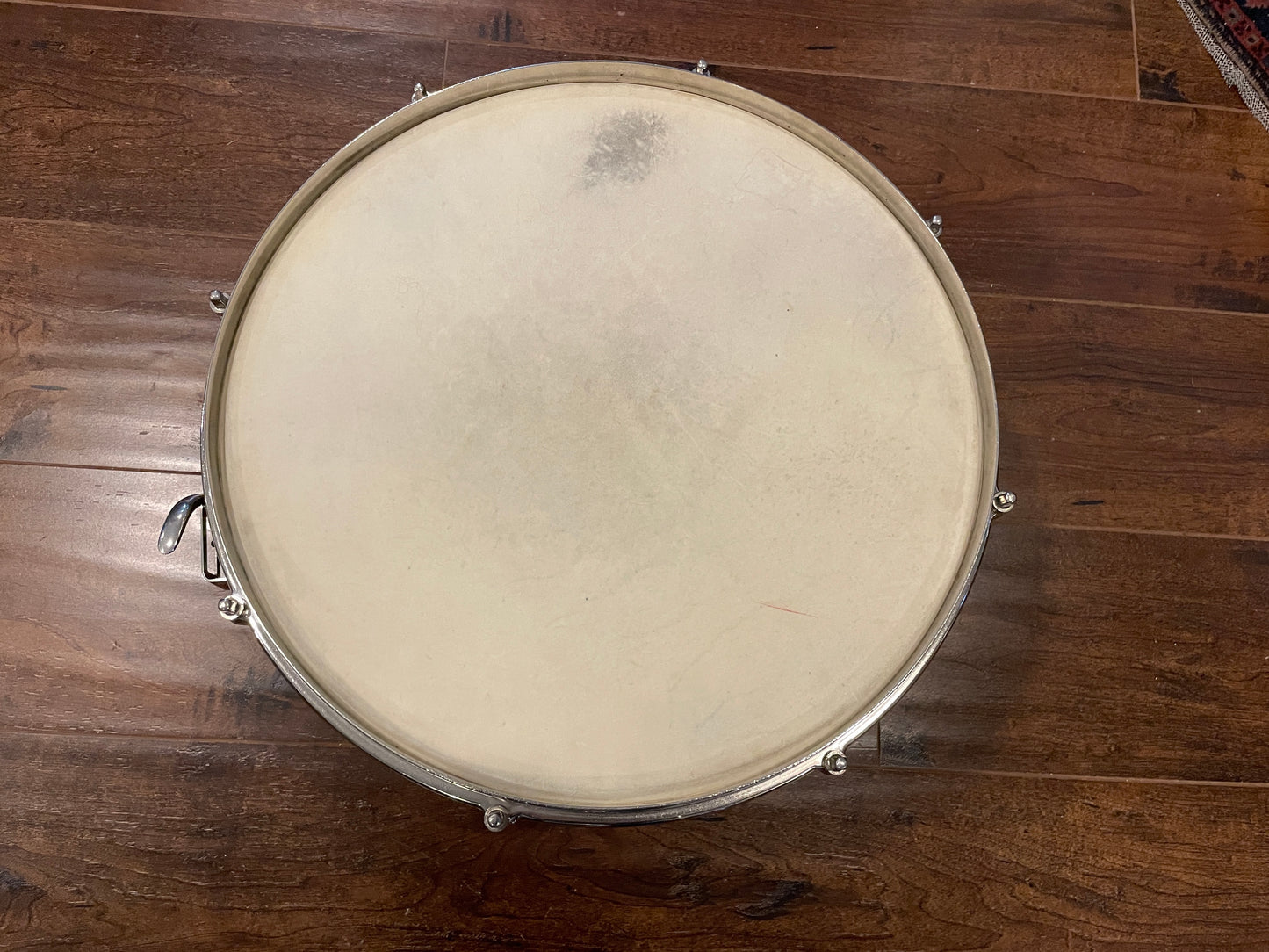 1939 Ludwig & Ludwig 7x14 No. 50 Super Ludwig Snare Drum Mahogany White Enamel Badge Super Swing