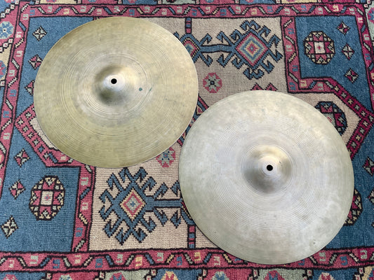 15" Vintage Zildjian A 1960s Hi-Hat Cymbal Pair 1362g/1466g