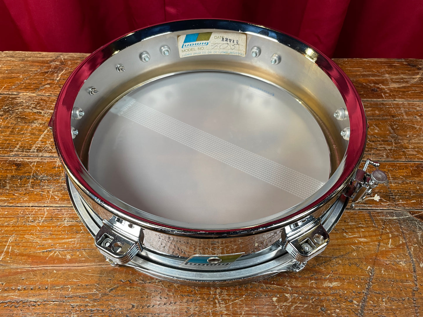 1971 Ludwig 3x13 No. 405 Piccolo Snare Drum Chrome