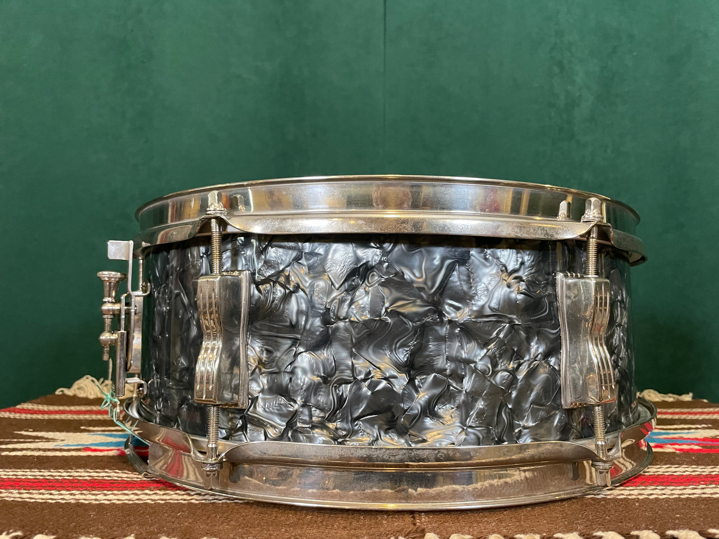 1963 Ludwig Pioneer 5x14 Pre-Serial Snare Drum Black Diamond Pearl