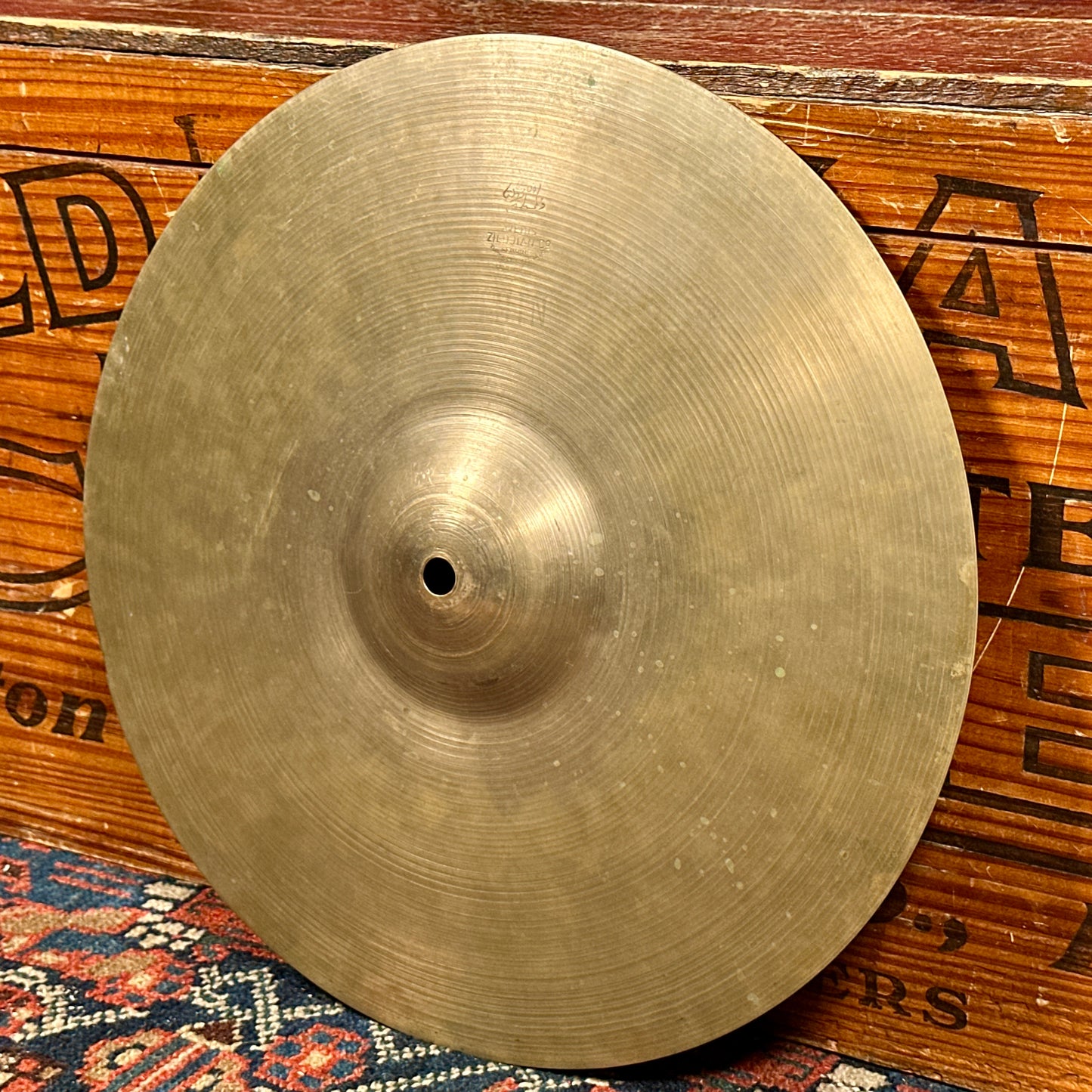 13" Zildjian A 1940s-50s Trans Stamp THIN Hi-Hat Cymbal Pair 466g/472g