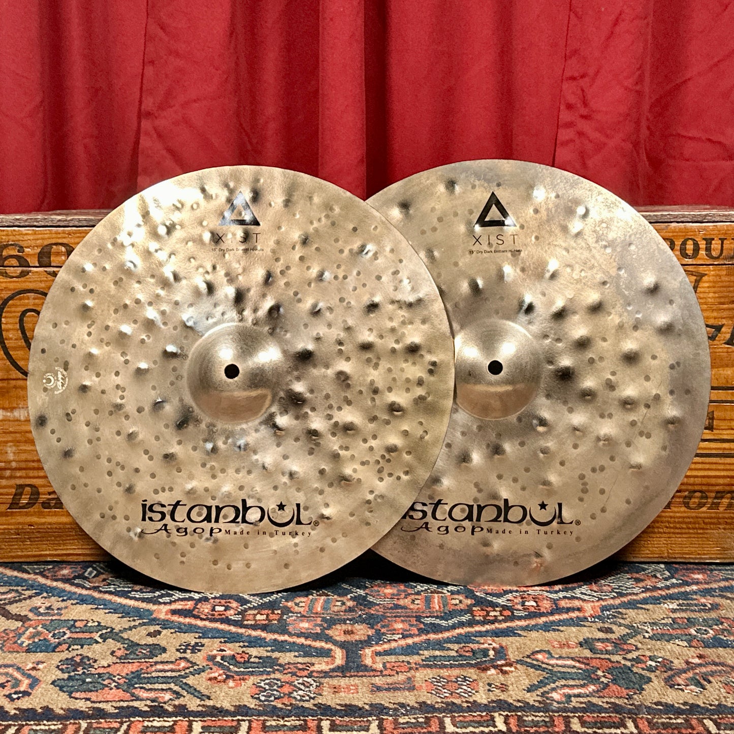 15" Istanbul Agop Xist Dry Dark Brilliant Hi-Hat Cymbal Pair 676g/1142g *Video Demo*