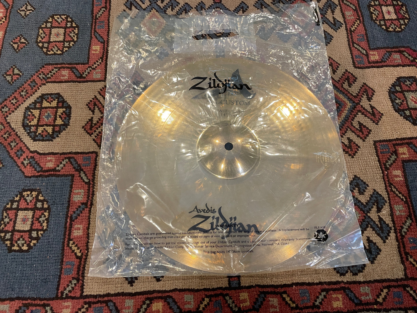 14" Zildjian A Custom Fast Crash Cymbal 732g