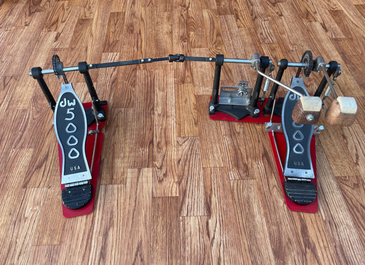 1980s DW 5000 / 5002 Double Bass Drum Pedal Drum Workshop
