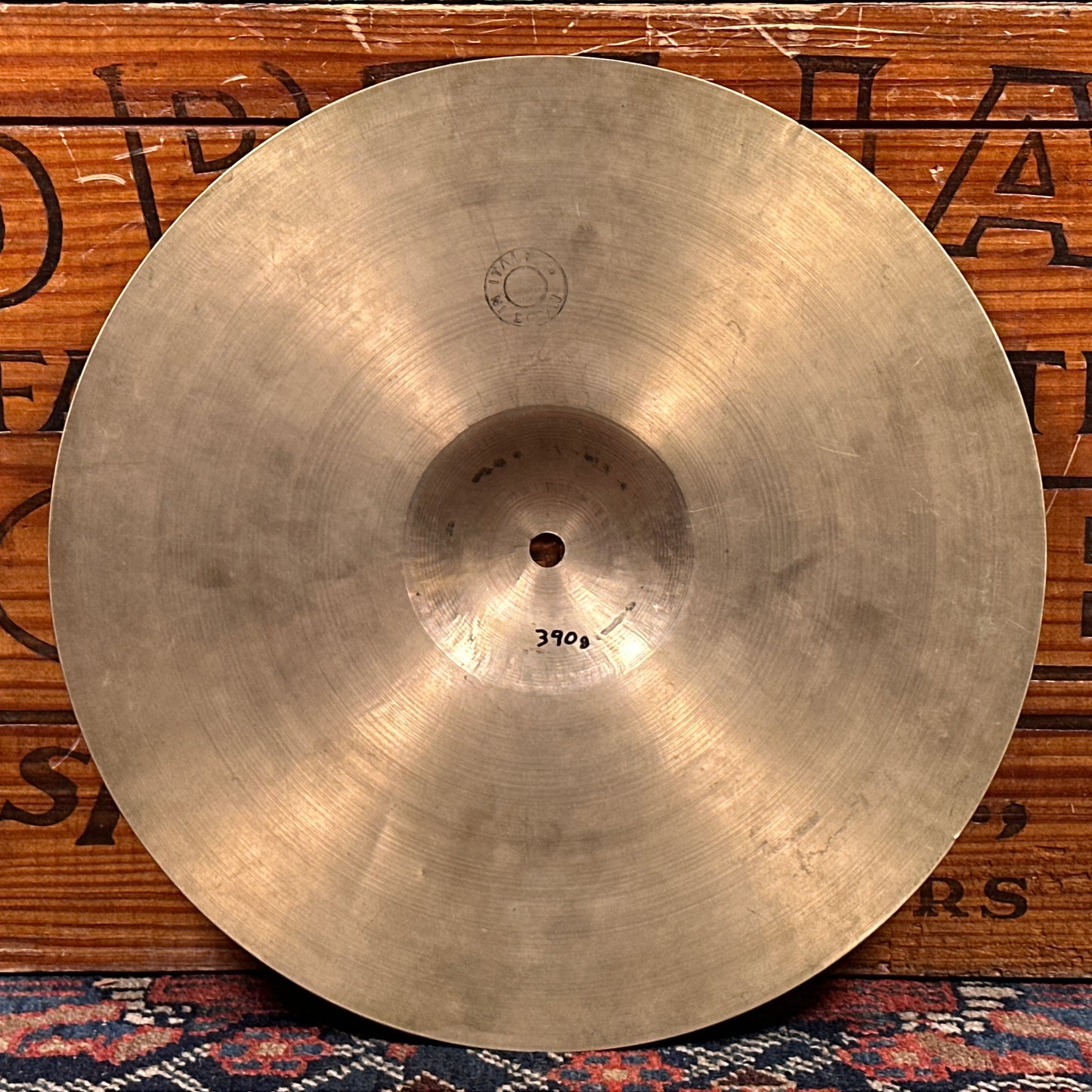 12" Pasha 1960s Splash Cymbal 390g Pre-UFIP Made in Italy *Video Demo*