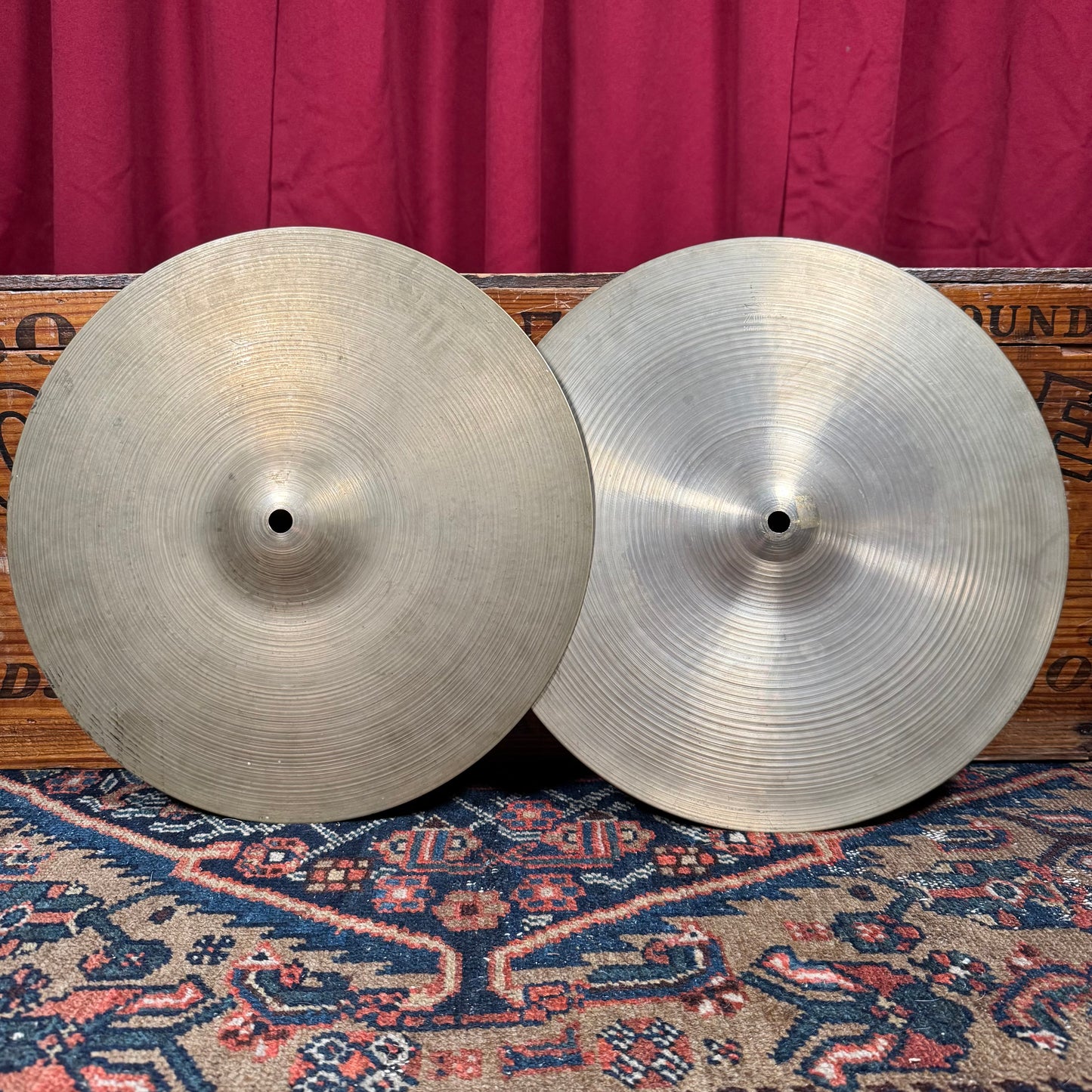 Rare 14" Zilco Flange Hi-Hat Cymbal Pair 638g/744g Azco Canada *Video Demo*