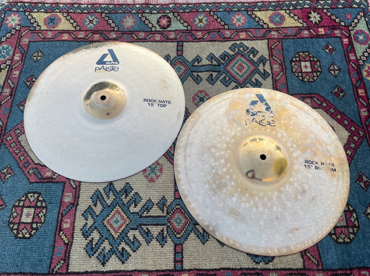 15" Paiste Alpha Rock Hats Hi-Hat Cymbal Pair 1141g/1575g *Video Demo*