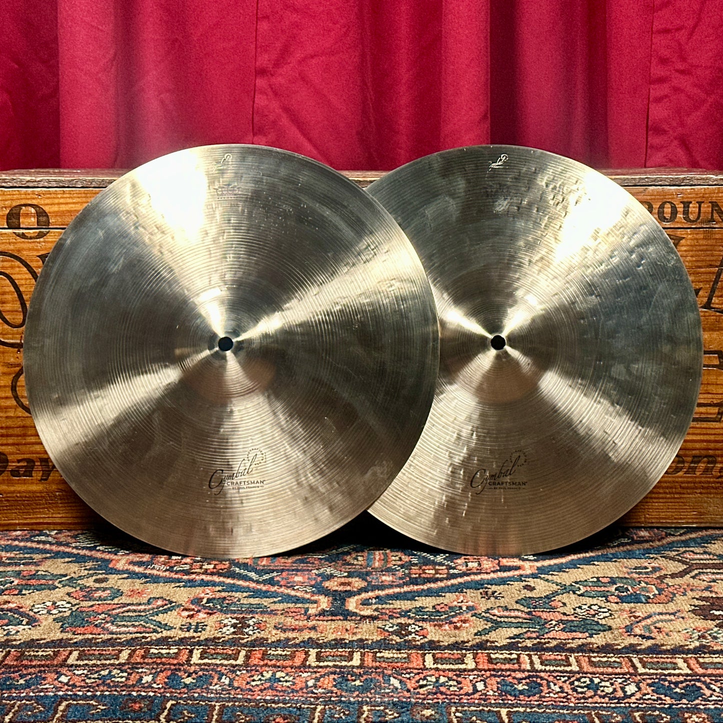14" Cymbal Craftsman Dark Vintage Light Hi-Hat Cymbal Pair 926g/970g *Video Demo*
