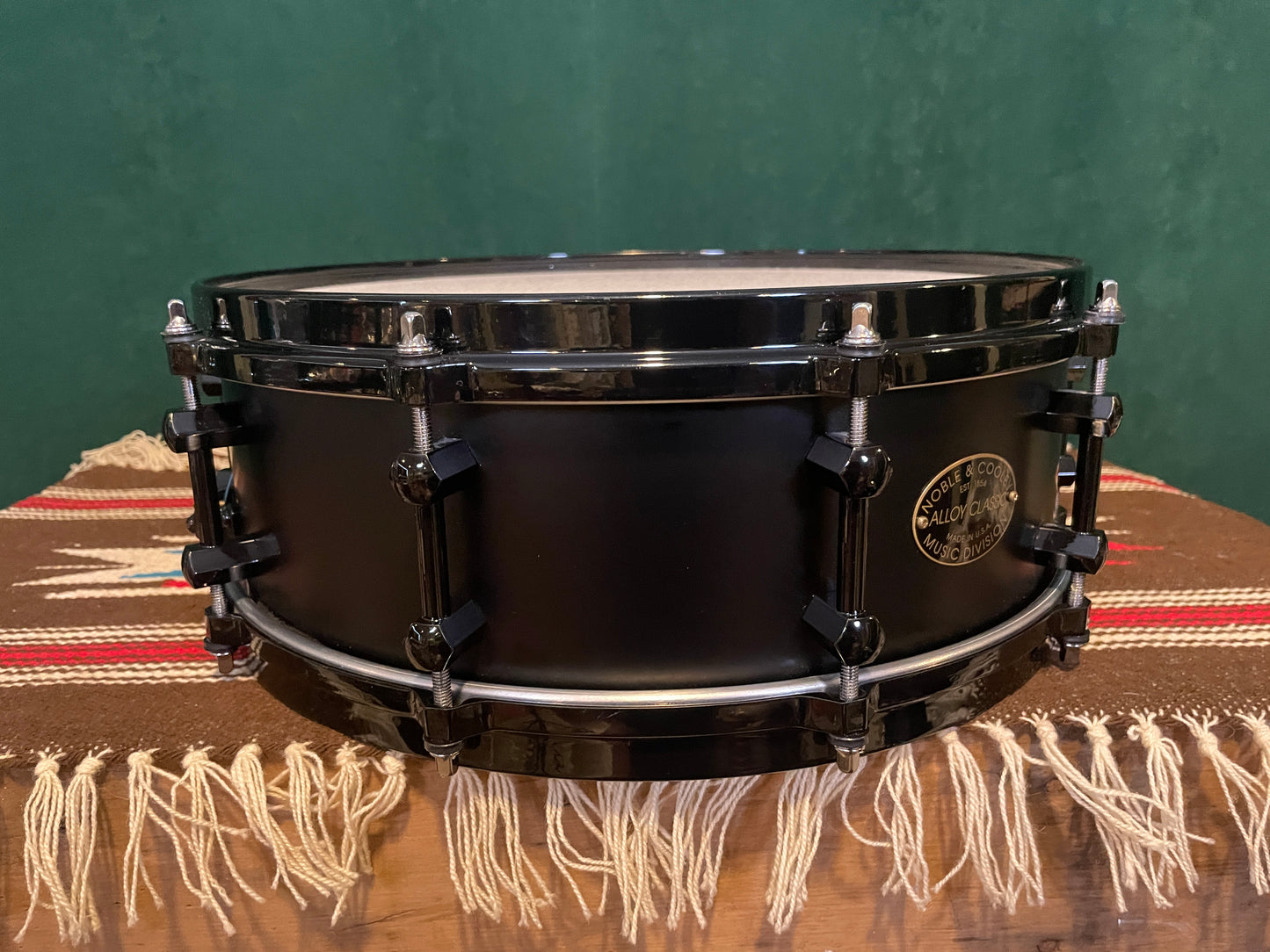Noble & Cooley 4.75x14 Alloy Classic Snare Drum Black