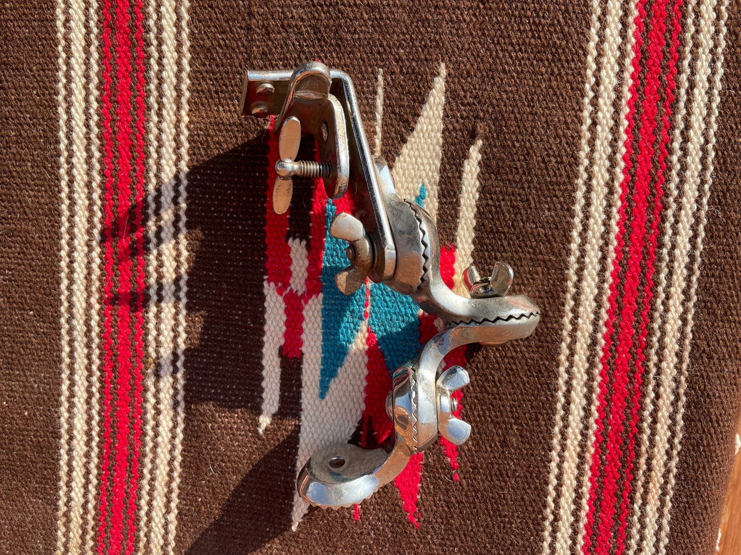 Leedy No. 7714 Rail Shell Mount Double Link Ratchet Tom Holder Nickel