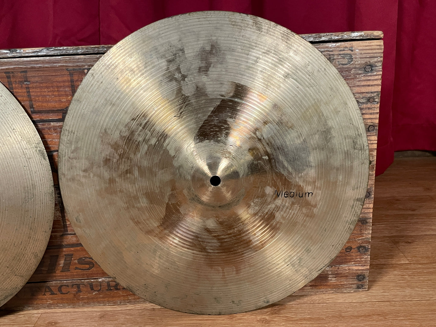 14" UFIP Vintage Hi-Hat Cymbal Pair 684g/792g Ajaha Made In Italy *Video Demo*