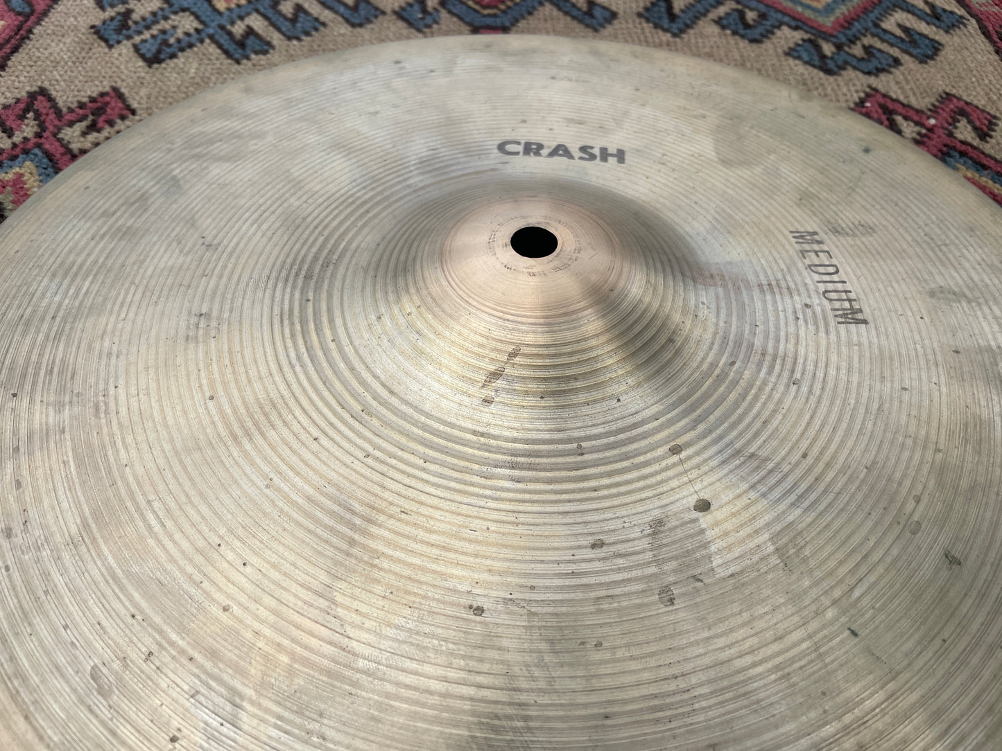 14" Zildjian A 1970s Stamped Hollow Logo Medium Crash / Hi-Hat Single Cymbal 894g