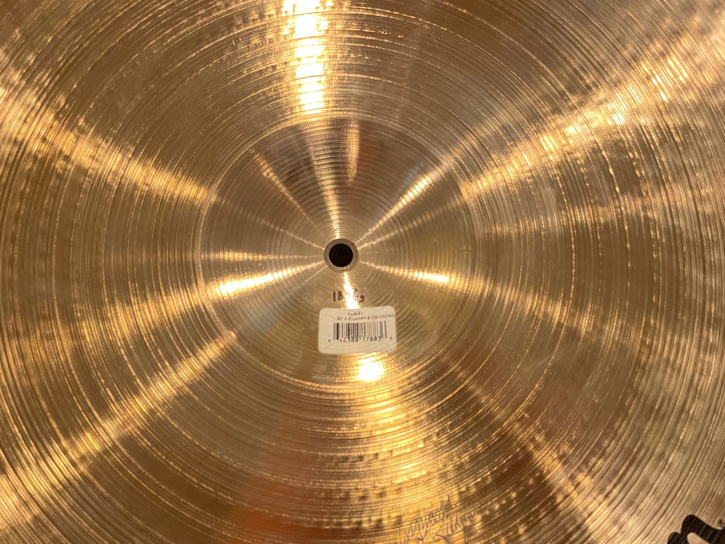 20" A. Zildjian & Cie Vintage Ride Cymbal 1896g A0431